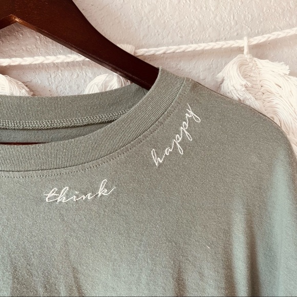 Modern Lux | Embroidered Cropped Long Sleeve T-Shirt - Picture 3 of 4